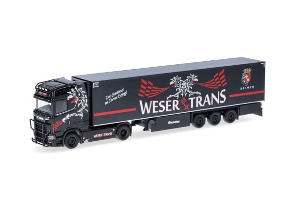 HER317665 - SCANIA CS 20 HD 4x2 con remolque de 3 ejes WESER-TRANS BREMEN - 1