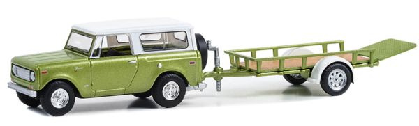 GREEN32300-B - HARVESTER Scout con remolque 1970 de la serie HITCH & TOW en blister - 1