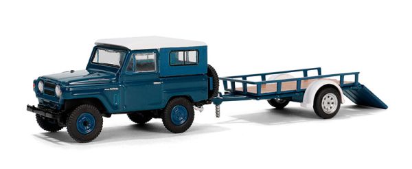 GREEN32310-A - NISSAN Patrol Hard Top 1961 con remolque de la serie HITCH & TOW en blister - 1