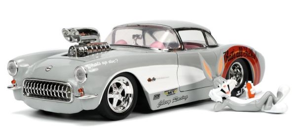 JAD32390 - CHEVROLET Corvette con BUGS BUNNY estatuilla gris 1957 - 1