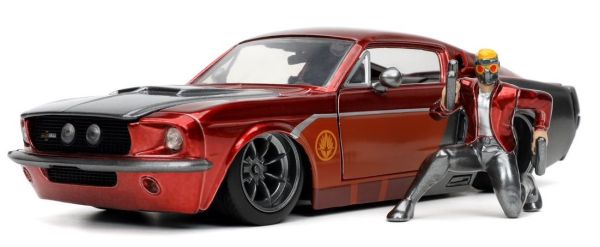 JAD32915 - FORD Mustang Shelby GT500 con figura STAR LORD Guardianes de la Galaxia 1967 - 1