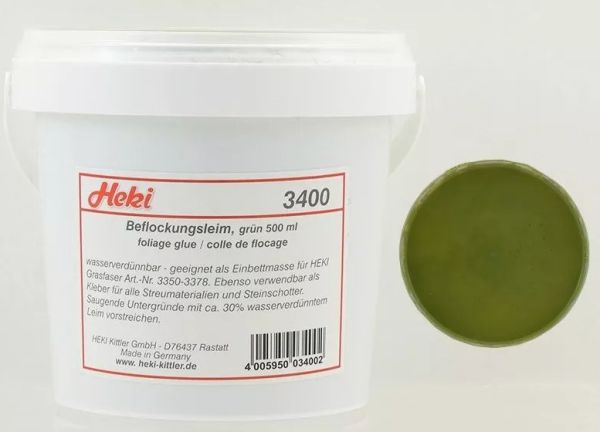 HEK3400 - Cola de flocado verde 500ml - 1