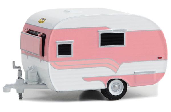 GREEN34140-A - Caravana Catolac Deville 1958 rosa y blanca de la serie HITCHED HOMES en blister - 1