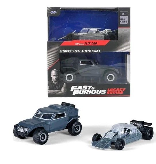 JAD34253 - 2 Fast & Furious Vehículos - Flip Car y Buggy - 1