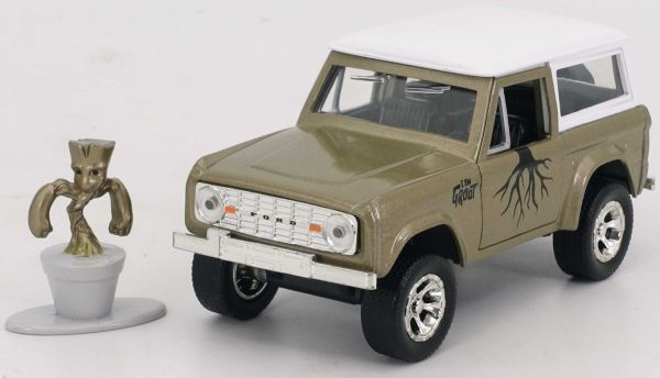 JAD34415 - FORD Bronco 1973 marrón con figura de GROOT - 1