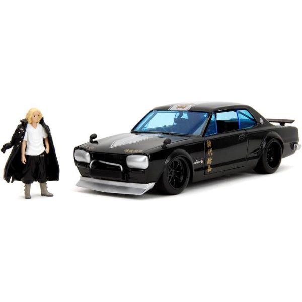 JAD34698 - 1971 NISSAN Skyline GTR mit Mikey-Figur TOKYO REVENGERS schwarz - 1