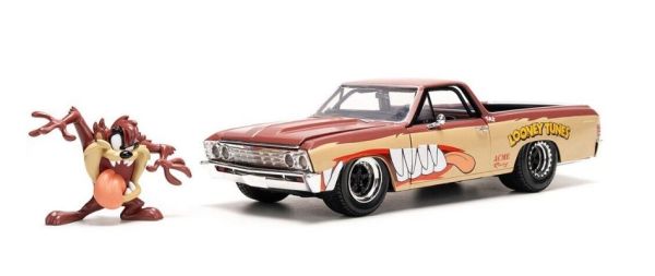 JAD35130 - CHEVROLET El Camino 1967 braun mit Figur TAZ LOONEY TUNES - 1