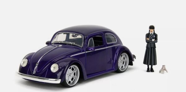 JAD35131 - VOLKSWAGEN Beetle 1959 Violeta con figurita MIÉRCOLES - 1