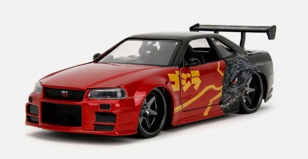 JAD35133 - NISSAN Skyline GT-R 2002 rojo y negro - GODZILLA - 1