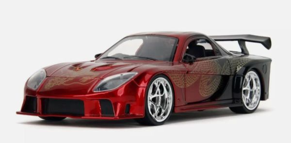 JAD35194 - MAZDA RX-7 WideBody Candy 1995 Rojo y Negro - PINK SLIPS - 1