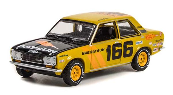 GREEN35230-B - 1973 DATSUN 510 4 puertas #166 de la serie ALL-TERRAIN en blister - 1