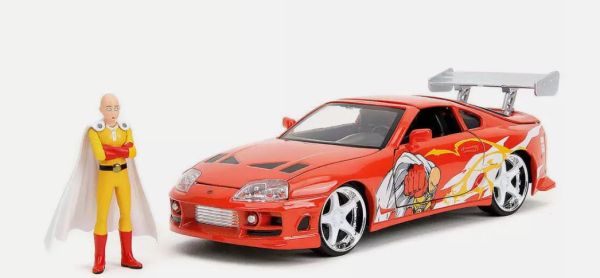 JAD35347 - TOYOTA Supra 1995 rojo con figuirne ONE PUNCH MAN - 1