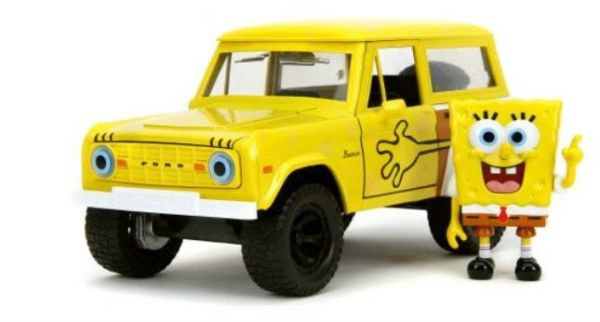 JAD35467 - FORD Bronco 1973 amarillo con figura BOBO L'EPONGE - 1