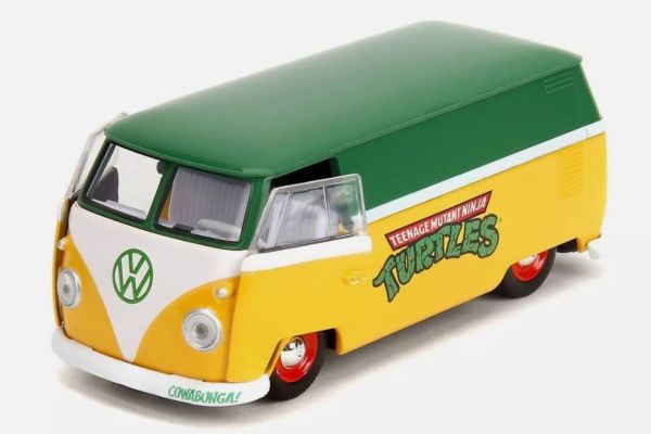 JAD35666 - VOLKSWAGEN Bus 1961 Amarillo y verde - TORTUES NINJA - 1