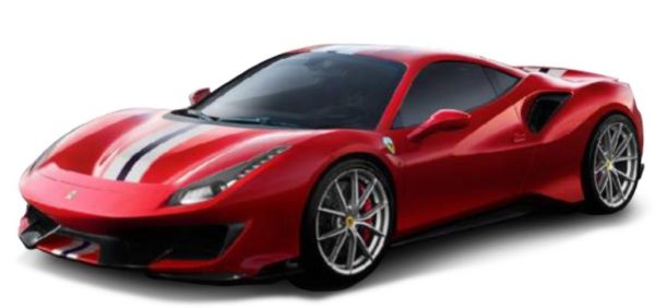 BUR36052RO - FERRARI 488 Pista Rojo y Blanco - 1