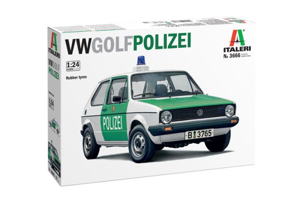 ITA3666 - VOLKSWAGEN Golf Polizei para montar y pintar - 1