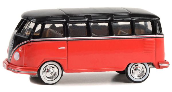 GREEN37290-B - VOLKSWAGEN 23 Window 1956 rojo y negro BARRETT JACKSON en blister - 1