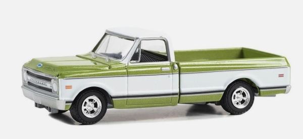 GREEN37300-C - 1972 CHEVROLET C-10 Custom de la serie 50 Aniversario BARRETT JACKSON en blister - 1