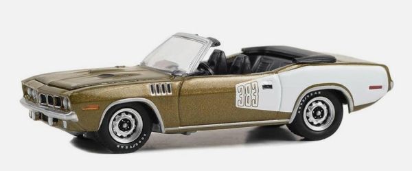 GREEN37300-E - PLYMOUTH Cuda Cabriolet 1971 de la serie 50 Aniversario BARRETT JACKSON en blister - 1