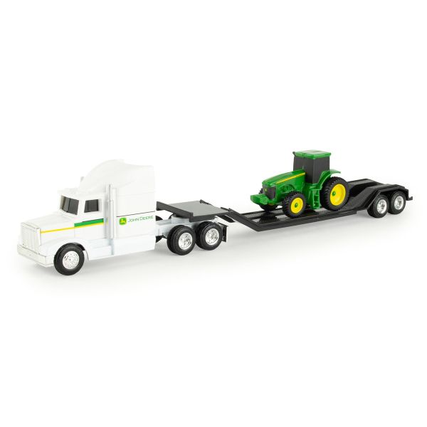 ERT37382BLANC - Camión 6x4 blanco con portaequipos y tractor JOHN DEERE - 1