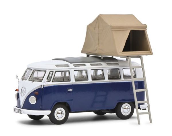 SCH3778 - VOLKSWAGEN T1b Samba con carpa Azul y blanco - 1