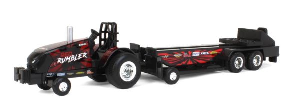 ERT37941-1 - CASE IH Magnum RED RUMBLER tractor de tracción negro con remolque - 1