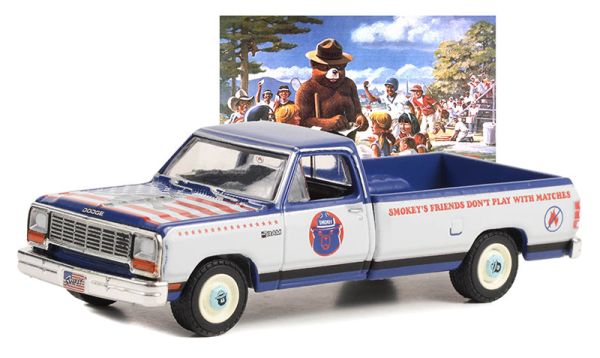 GREEN38040-D - 1989 DODGE Ram D-150 de la serie SMOKEY BEAR bajo blister - 1