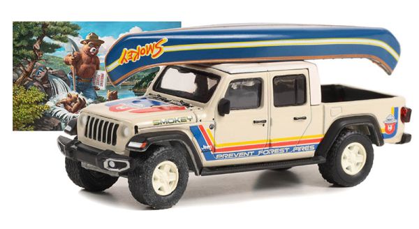 GREEN38040-F - JEEP Gladiator 2021 con canoa de la serie SMOKEY BEAR en blister - 1