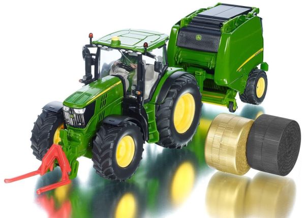 SIK3838 - Tractor con prensa y boleadora - JOHN DEERE 6175R - 1