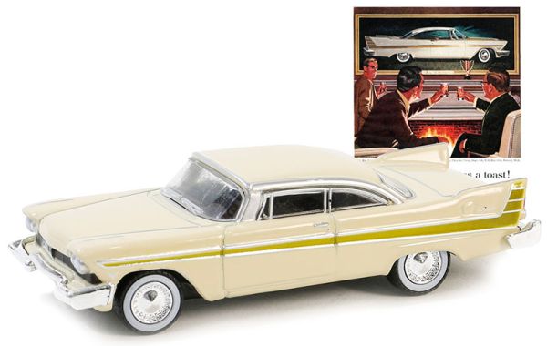 GREEN39140-B - PLYMOUTH Fury 1957 Beige de la serie VINTAGE AD CARS en blister - 1