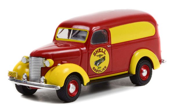 GREEN41140-A - CHEVROLET Panel Truck 1939 SHELL Petrol de la serie RUNNING ON EMPTY en blister - 1