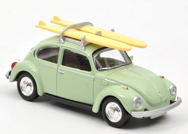 NOREV430401B - VOLKSWAGEN Beetle 1303 con tabla de surf verde - 1