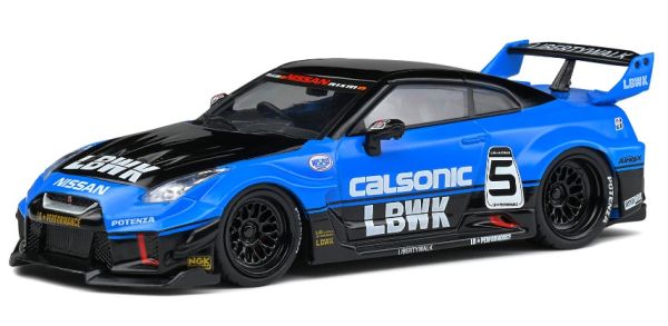 SOL4311202 - NISSAN GT-R (R35) LB Silhouette Calsonic Negro y azul - 1