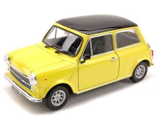 WEL43609JAUNE - MINI Cooper 1300 modelo amarillo con techo negro de fricción - 1