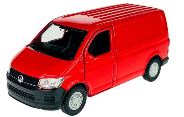 WEL43762ROUGE - Furgoneta VOLKSWAGEN T6 modelo friccion roja - 1