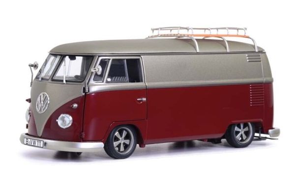 SCH00456 - VOLKSWAGEN T1b Lowrider rojo y gris - 1