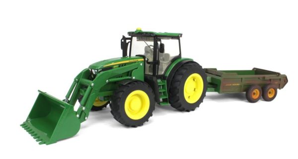 ERT45960 - JOHN DEERE 6210R con pala cargadora y esparcidor 780 - Versión sucia - 1