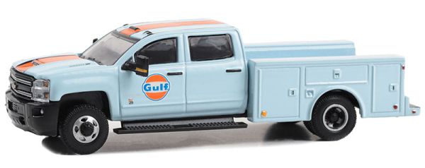 GREEN46130-C - CHEVROLET 3500 HD Dualy 2018 GULF Aceite de la serie DUALLY DRIVERS en blister - 1