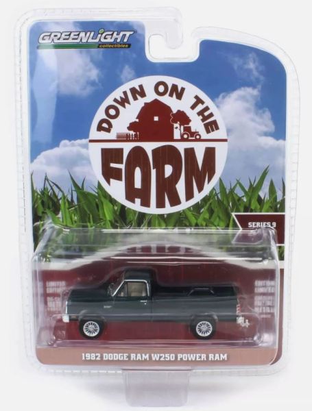 GREEN48090-B - DODGE Ram W250 Power Ram 1982 verde de la serie DOWN ON THE FARM 09 en blister - 1