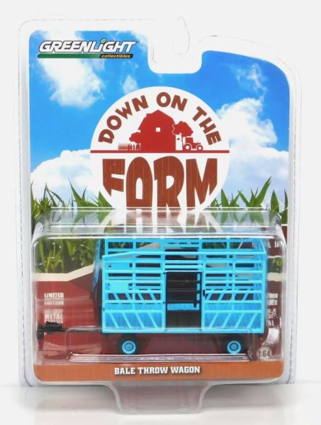 GREEN48100-F - Remolque 2 Ejes negro y azul de DOWN ON THE FARM serie 10 en blister - 1