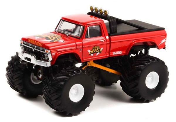 GREEN49110-B - 1976 FORD F-250 Monster Truck THUNDER BEAST de la serie KINGS OF CRUNCH en blister - 1