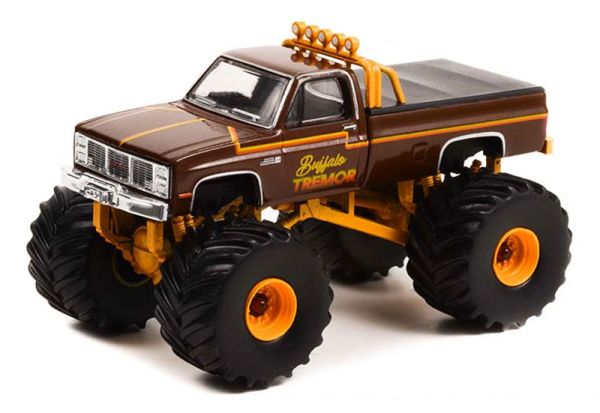 GREEN49110-D - 1985 GMC High Sierra 2500 BUFFALO TREMOR Monster Truck de la serie KINGS OF CRUNCH en blister - 1