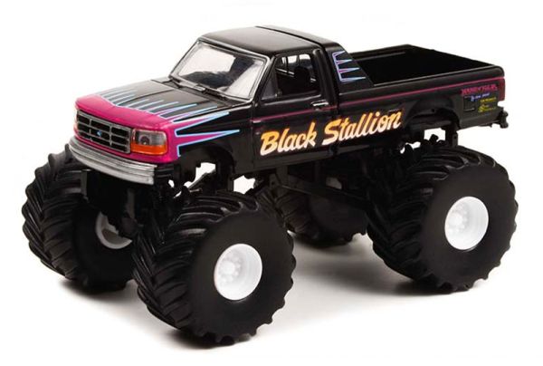 GREEN49110-E - FORD F-250 1992 Monster Truck BLACK STALLION de la serie KINGS OF CRUNCH en blister - 1