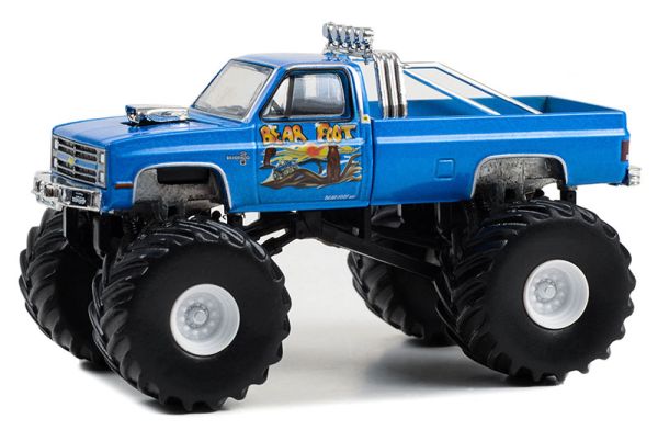 GREEN49130-C - 1985 CHEVROLET Silverado C-10 BEAR FOOT III Monster truck de la serie KINGS OF CRUNCH en blister - 1