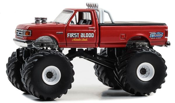 GREEN49140-F - FORD F-350 1990 FIRST BLOOD de la serie KINGS OF CRUNCH en blister - 1