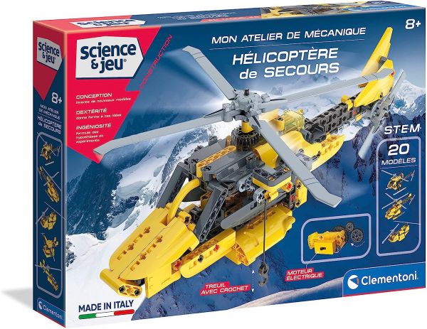 CLE52559 - Ciencia y juegos - Mi taller mecánico - Helicóptero de rescate - 1