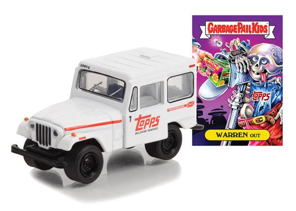 GREEN54070-B - JEEP DJ-5 1975 blanco de la serie GARBAGE PAIL KIDS en blister - 1