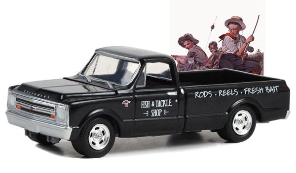 GREEN54080-D - CHEVROLET C-10 Fish & Tackle 1968 de la serie NORMAN ROCKWELL en blister - 1