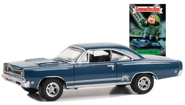 GREEN54090-A - PLYMOUTH Hemi GTX 1968 Azul de la serie GARBAGE PAIL KIDS en blister - 1