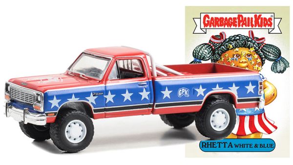 GREEN54090-E - DODGE Ram D-250 1985 Rojo y azul de la serie GARBAGE PAIL KIDS en blister - 1